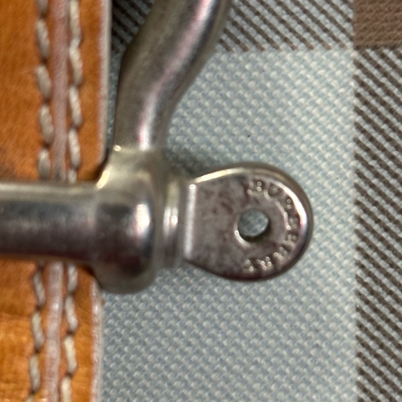 Burberry Tan and Cream Satchel with Iconic Check Pattern - Picture 9 of 11